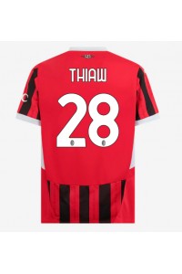 AC Milan Malick Thiaw #28 Jalkapallovaatteet Kotipaita 2024-25 Lyhythihainen